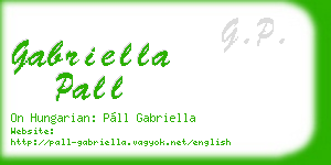 gabriella pall business card